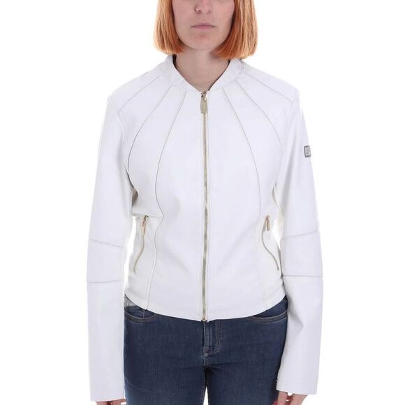 Yes Zee Moto Jacket White PU Leather Women White Jackets & Coats - Picture 3 of 3